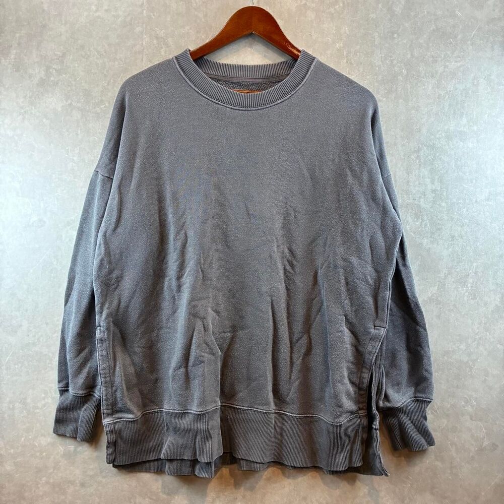 Aerie Women's Grey and Blue Sweatshirt